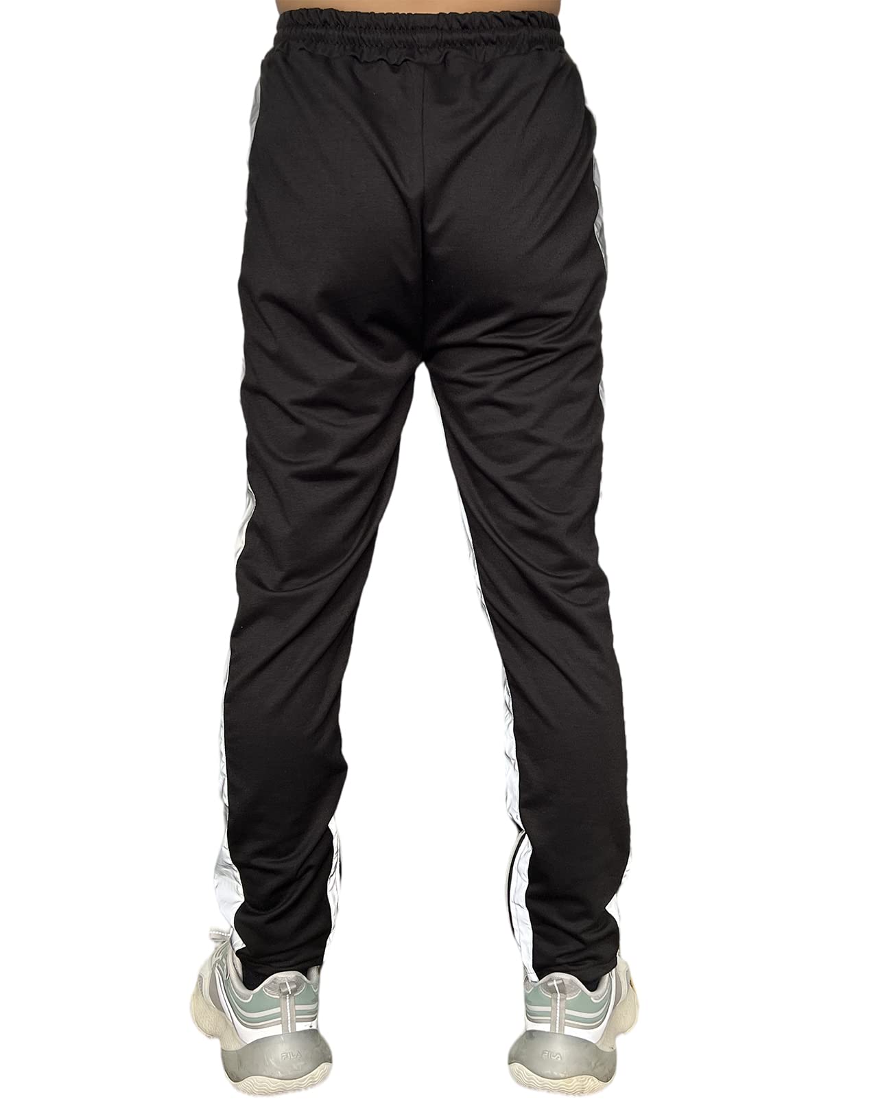 LZLRUN Reflective Striped Pants Men Brand Hip Hop Dance Fluorescent Rave Trousers Casual Harajuku Night Sporting Jogger