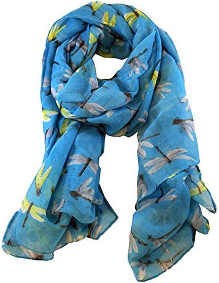 IFOUNDYOU 2020 New Womens Fashion Chiffon Butterfly Print Scarf Shawl Wrap Elegant Long Scarves Lightweight & Soft Stylish Ladies Large Long Scarf Scarf Women