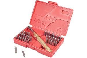 PH PandaHall 37pcs Metal Stamping Kit Number Letter Metal Stamps 0.16 inch(4mm) Metal Stamping 0 to Z Number Punch A to Z Letter Punch for Jewelry Leather Wood Steel Key Metal Plastic Imprinting