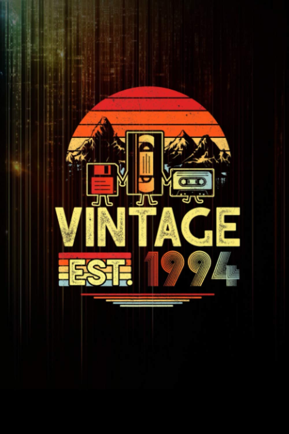 27th s Cassette Tape Vintage 1994 Funny Music Premium Notebook 114 Pages Size 6''x9'' / College Ruled