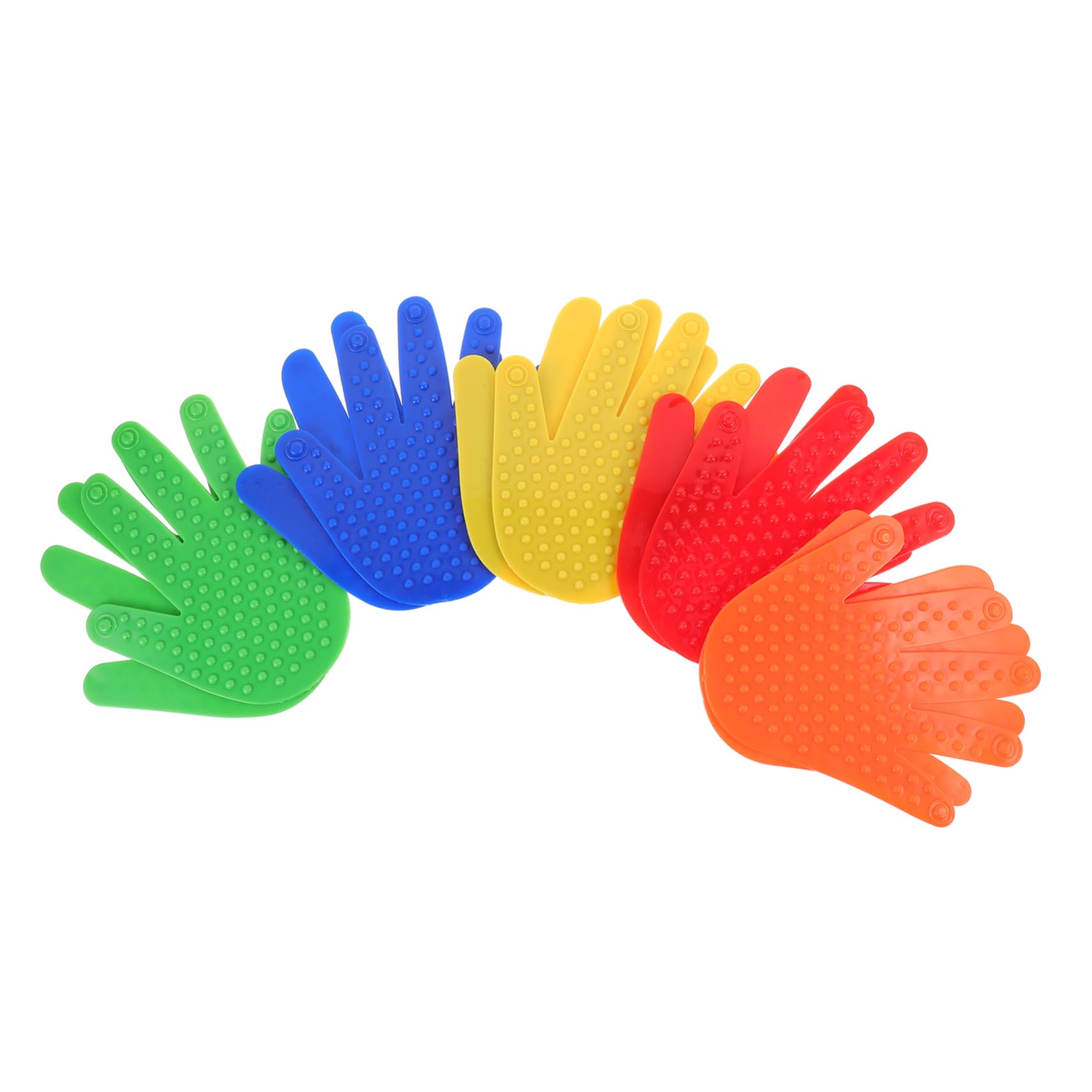 GOOHOCHY Hand Shape Floor Markers 10Pcs Colorful Pvc Sports Training Spots for Tennis Football Agility Drills and Gym Class Boundary Setup