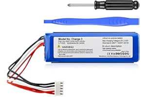 OHZHAO 8200mAh Replacement Battery for JBL Charge 3, GSP1029102A 330SL Speaker, 2024 Upgrade High Capacity 3.7V Battery with Repair Tool Set