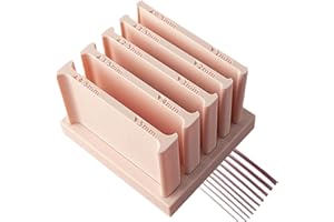 Polymer Clay Thickness String Roller Tool, Polymer Strip Rolling Guides (0.5-5mm) Clay Roller Tools Set with Storage Base, Cr