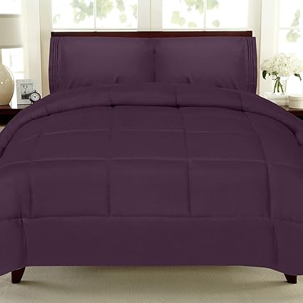 Amazon Com Bed Bath N More Plush Solid Color Box Stitch Down