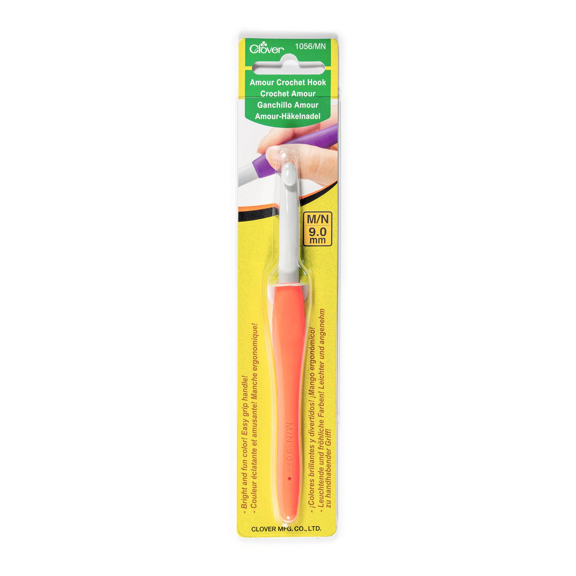 Clover Crochet Hook, Oranges, 9mm