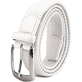 Fabio Valenti Canvas Elastic Fabric Woven Stretch Braided Belts for Men Women Junior with Multicolored/Full Sizes