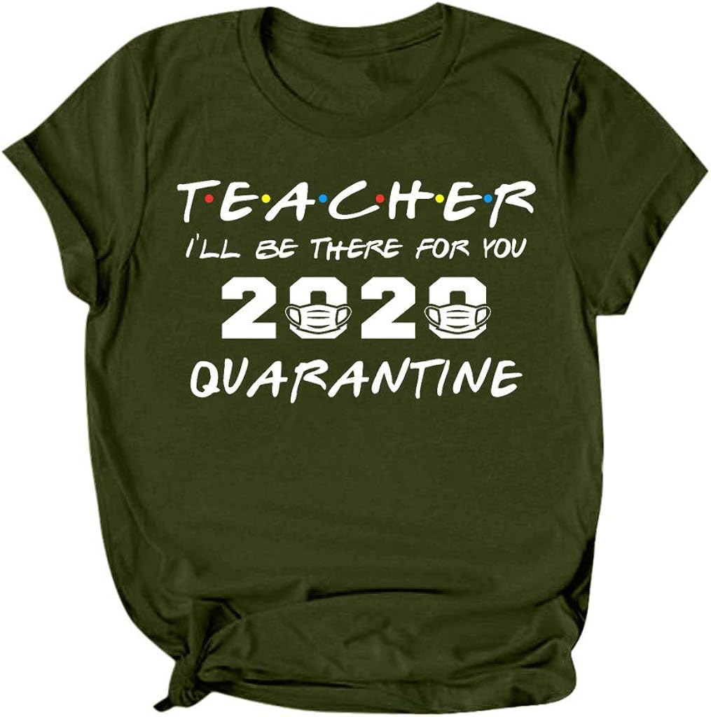 ZEFOTIM New Top, Seniors 2020 The One Where They were Quarantined Social Distancing T-Shirt