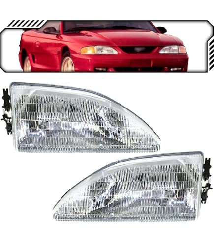 Headlight Assembly - Set of 2 - 1994-1998 Ford Mustang (Excluding Cobra) - DIY Solutions 5459-07614283