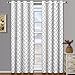 Meridian White Grommet Room Darkening Window Curtain Panels, Pair / Set of 2 Panels, 52x63 inches Each, by Royal Hotel