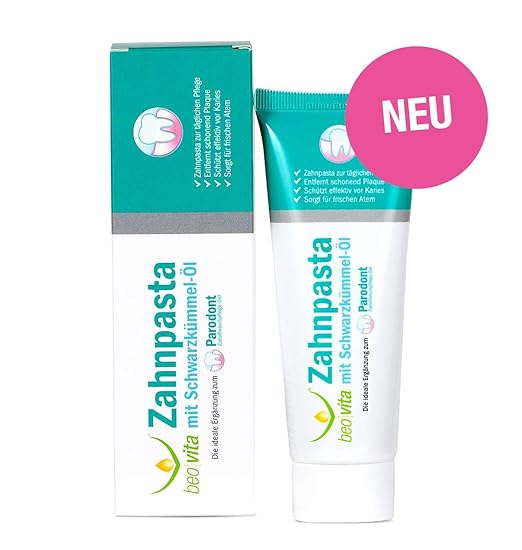 Höhle der Löwen Zahnpasta - Schwarzkümmel Zahncreme mit Schwarzkümmelöl (75 ml) - Die Ergänzung zum Parodont Zahnfleisch-Gel