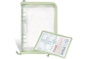 NOCAFI Sticker Organizer Binder Sticker Storage Display Book Reusable Sticker Book Collecting Album Sticker Keeper Holder Organizer with 220 Pockets and Zipper Closure, Sticker Not Included (Green)