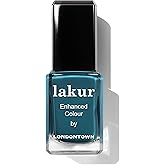 LONDONTOWN lakur Nail Polish - Chip-Resistant, Non-Toxic, Conditions & Hydrates Nails Glossy Shimmery Glittery Blue, .40 fl oz