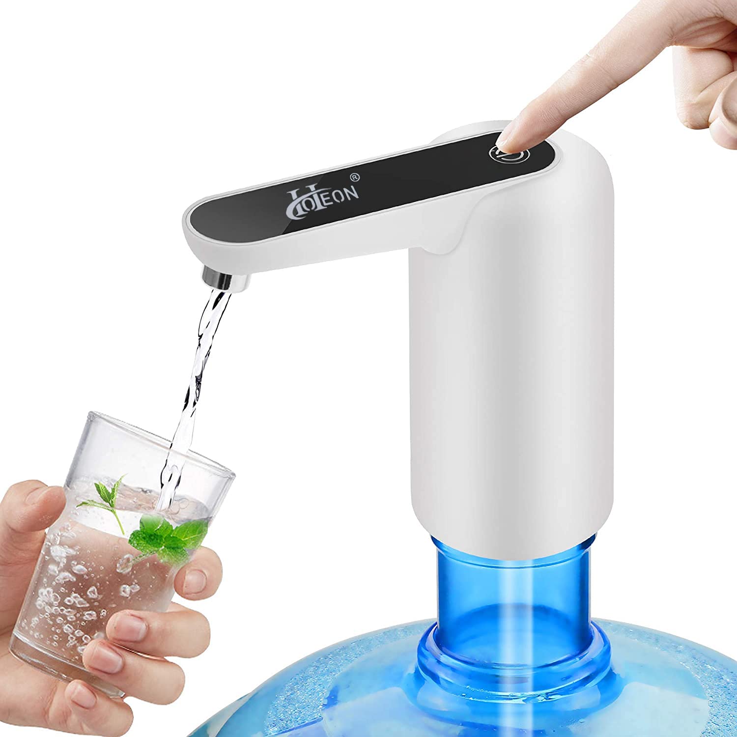 Hoteon Automatic Water Dispenser Pump, USB Rechargeable Water Can Pump