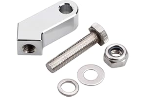 Bid4ze Chrome Headlight Lamp Mount Bracket Universal Motorcycle Motorbike Headlight Mounting Block for Harley Sportster Touring Choppers Cafe Racer