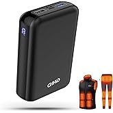 Pocket Size 10000mah Power Bank for Heated Jacket,5V 2A Heated Vest Battery Pack,LED Display Portable Charger for Heated Clothing,Coat,USB Heated Blanket,Stadium Seats, Chair.