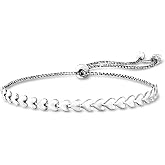 Ross-Simons Italian Sterling Silver Heart-Link Bolo Bracelet