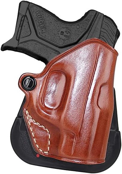 Amazon Com Premium Leather Owb Paddle Holster Open Top Fits Ruger Lcp Ii 2 75 l Right Hand Draw Brown Color 1214 Sports Outdoors
