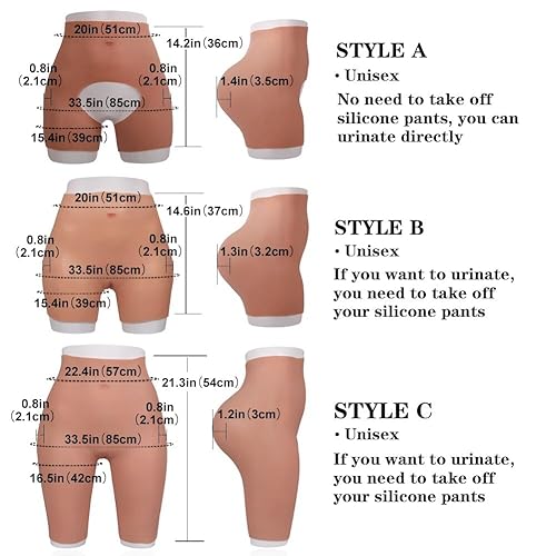 MOTLEYBEAN Silicone Pants Hip Enhancer Butt Lift Fake Hips