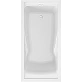 American Standard 7236V002.020 Evolution 72 x 36-Inch Deep Soak Drop-In Bathtub, White