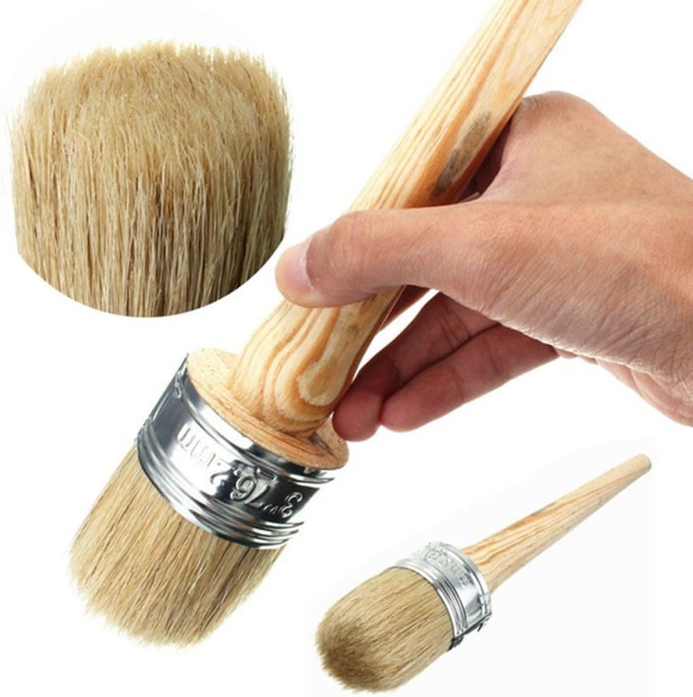 SALOCY Chalk Paint wax Brush for Painting or Waxing Furniture Home Decor,50mm
