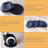 Jc.upin Bed Wheel Stoppers 4 Pcs Anti-Slip Castor Cups for Floors view 2