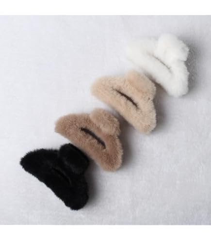 Amazon.com : surell Mink Fur Bow Tie Clip - Unique Mink Fur  display picture 3