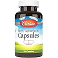 Carlson - Empty Vegetarian #2 Small Capsules, Easy to Separate & Fill, with Screw Cap Bottle, 200 Capsules