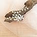 Missgace 3pcs Wedding Bridal Pearl Flower Crystal Hair Pins Clips Bridesmaid