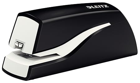 Leitz 55660095 Elektrisches Heftgerät (10 Blatt, Metall mit Kunststoffelementen, Inkl. Heftklammern, Nexxt) schwarz