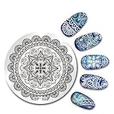 Born Pretty Nail Art Stamp Template Arabesque Design Image Plate 5.5cm Round BP-92