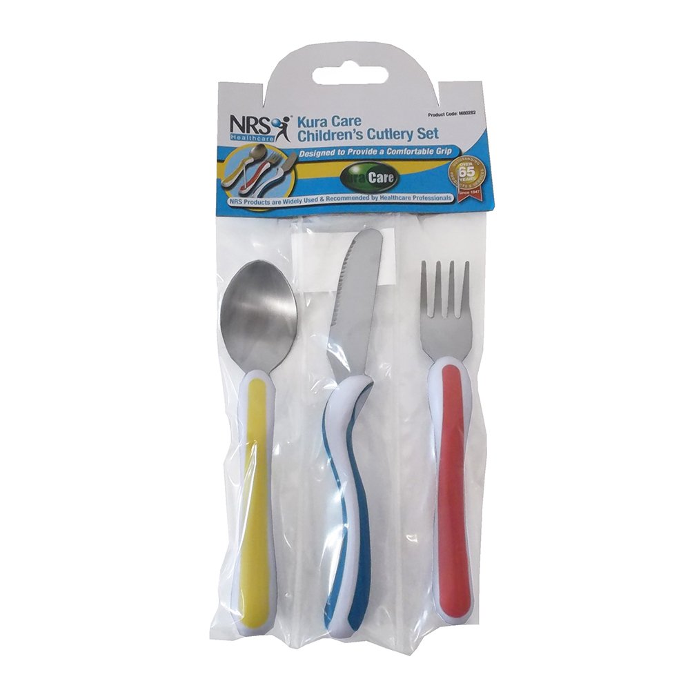 Kids Cutlery Set Easy Grip Knife Fork Spoon Arthritis Disabled Child