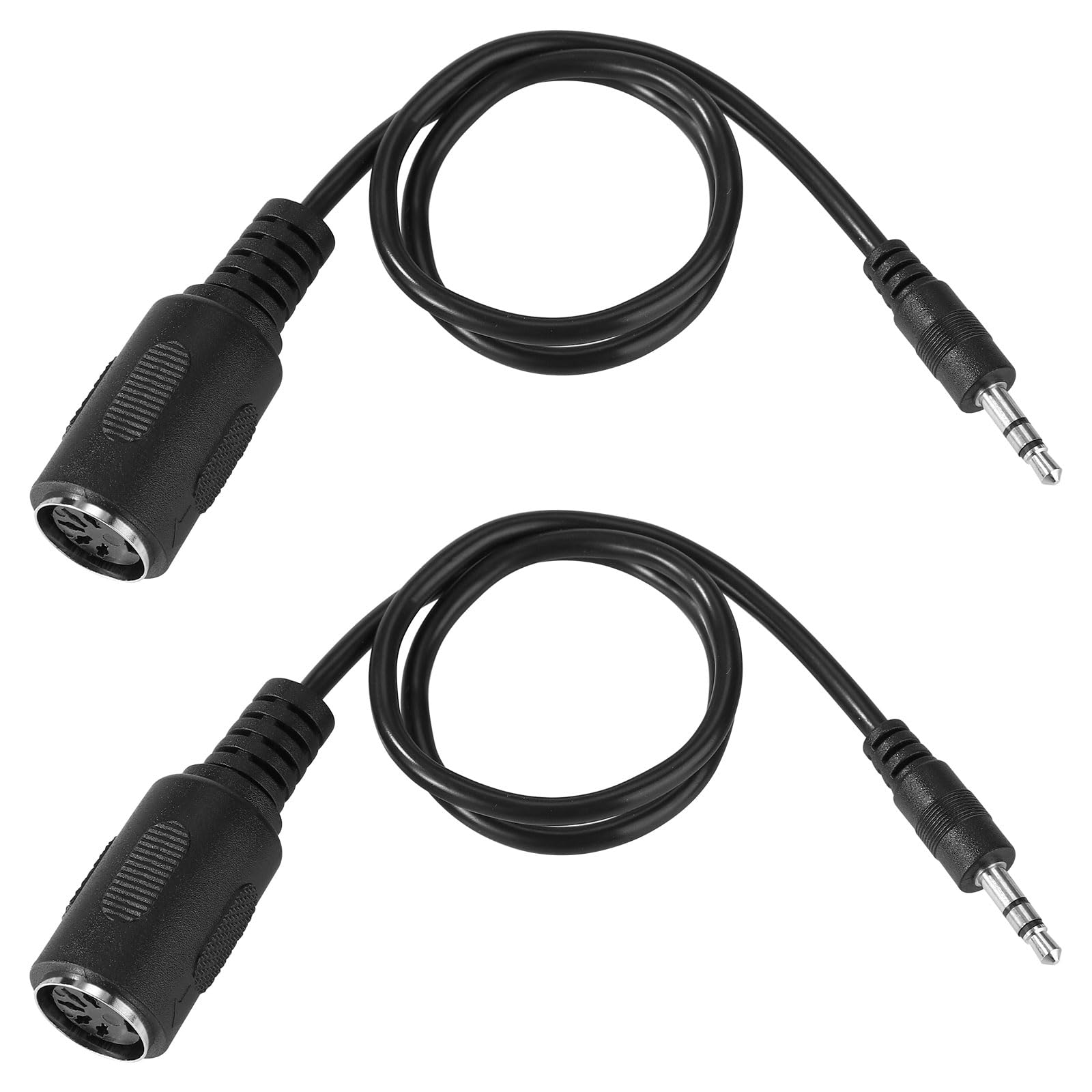 Photo 1 of BTFO 2pcs Type-A MIDI to 3.5mm Adapter, 14" MIDI Female to TRS 3.5mm Male Breakout Cable Audio Converter for Keyboards Synths & DAWs