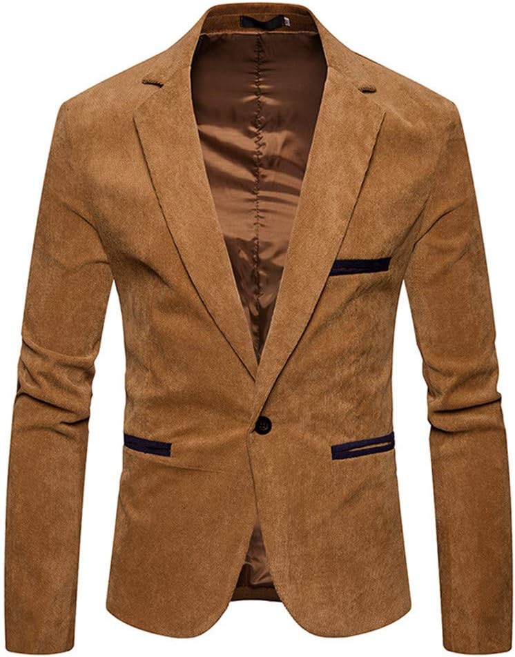 Muramba Clearance Men's Autumn Winter Casual Corduroy Slim Coat Suit Blazer
