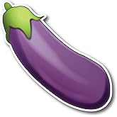 Magnet Me Up Eggplant Emoticon Magnet Decal, 6.5 Inch, Cute Self-Expression Decorative Magnet for Car, Truck, SUV, Or Any Other Magnetic Surface