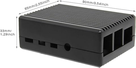 Geekworm Raspberry Pi 4 Aluminum Case, Raspberry Pi 4 Model B Heavy Duty Aluminum Passive Cooling Heat Dissaption Metal Case for Raspberry Pi 4B Only