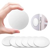 Door Stoppers for Wall, 6 Pack, 3.15" White, for Door Knob Wall Protection | large white silicone door knob wall protector, self-adhesive bumper, quiet shock absorption, covers damaged surfaces