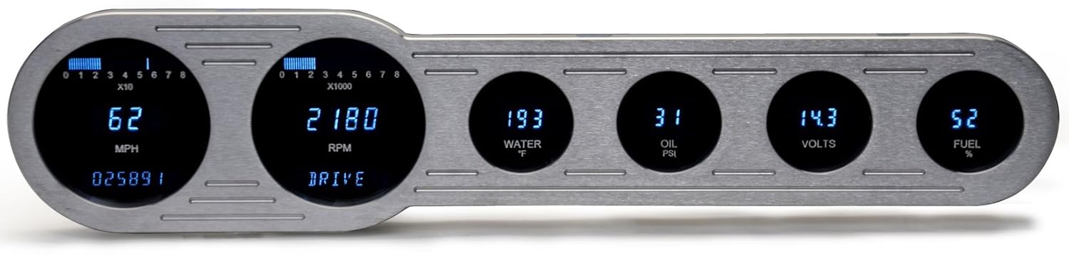 Dakota Digital VFD3-SIDE-6 DASH 6 Gauge Universal Street Rod Panel