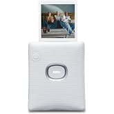 Fujifilm Instax Square Link Smartphone Printer- Ash White | Bluetooth, Lightweight design