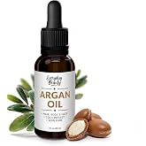 Argan Oil - 100% Pure, Cold Pressed, Moroccan Carrier Oil for Hair, Skin, Face, Nails &amp; DIY Beauty, All Natural, Glass Bottle &amp; Dropper 1 Fl Oz