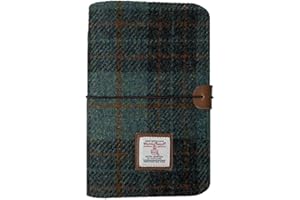 TAILORMAP Harris Tweed A6 Notebook Binder 6 Ring Planner, Wool Fabric Refillable Budget Binder,A6 Refill Paper and Planner Inserts,Journals for Writing,A6 Size (Navy Blue)