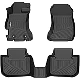 GINOWY-Floor Mats for Subaru WRX & WRX STi 2015-2021, for Subaru Impreza 2012-2016, Crosstrek & Crosstrek XV 2013-2017, All Weather Car Mats Rubber Mat for WRX Accessories