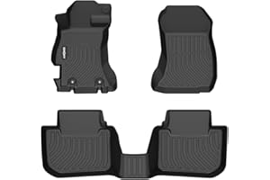 GINOWY-Floor Mats for Subaru WRX & WRX STi 2015-2021, for Subaru Impreza 2012-2016, Crosstrek & Crosstrek XV 2013-2017, All Weather Car Mats Rubber Mat for WRX Accessories