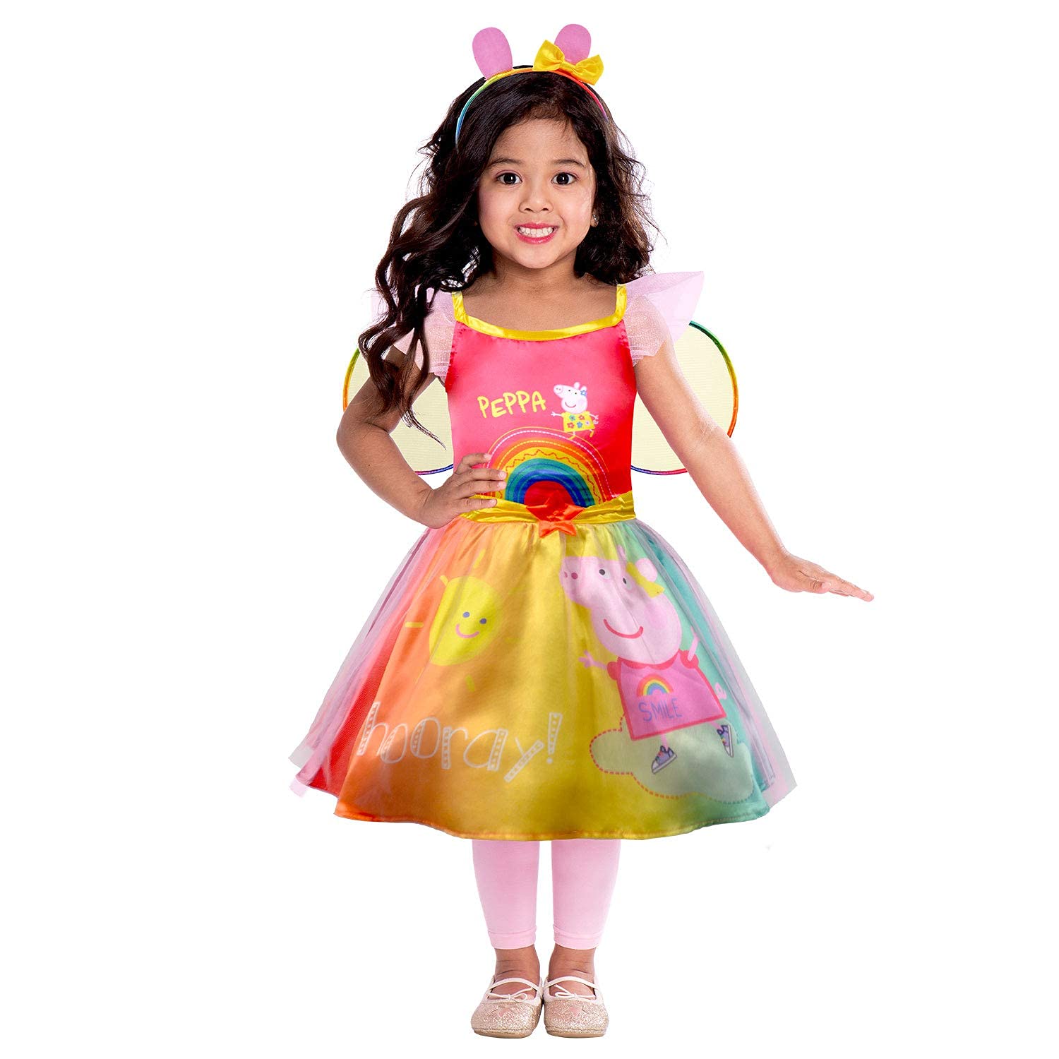 (PKT) (9908876) Child Girls Peppa Pig Rainbow Dress Costume (2-3yr)