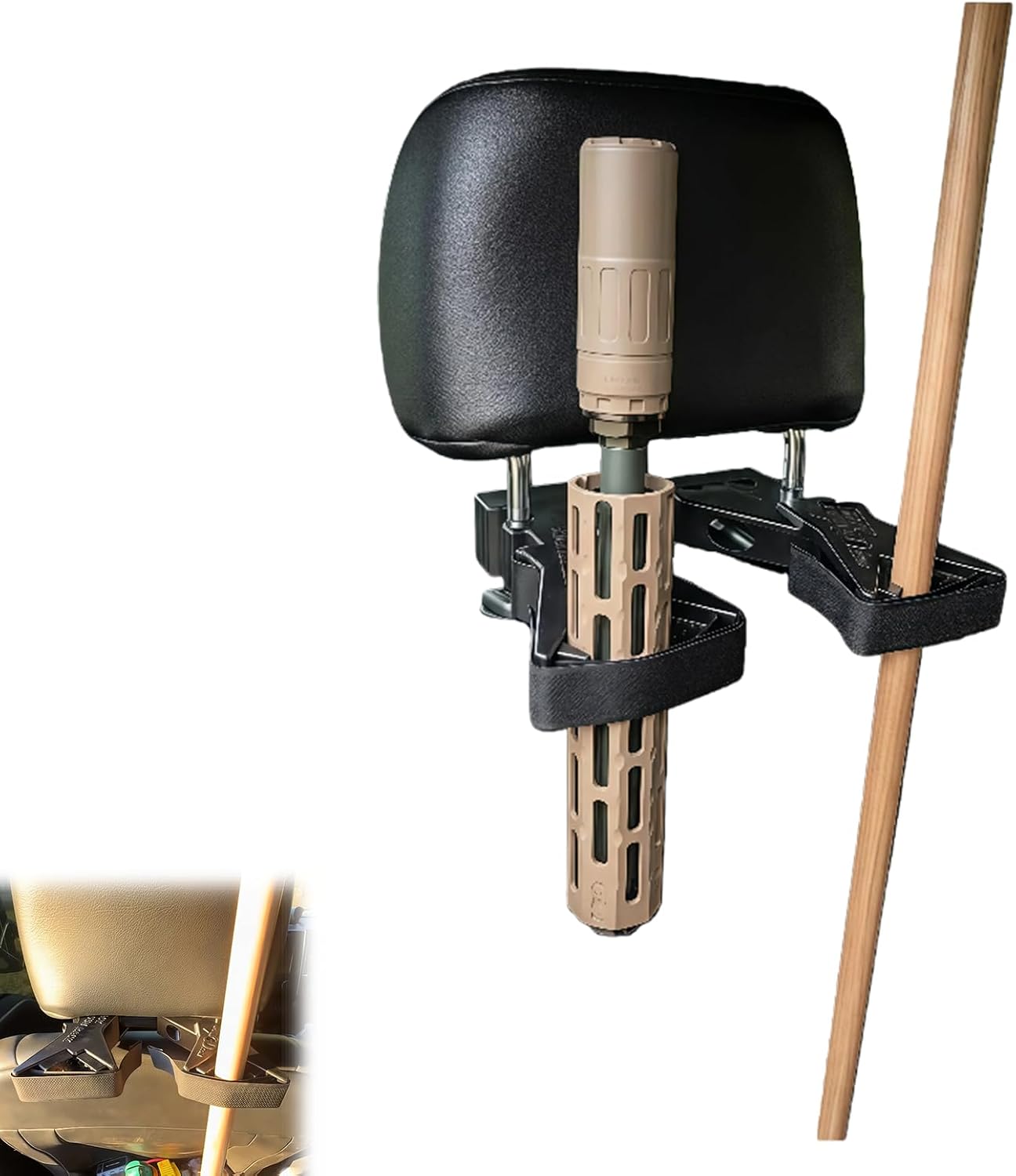 The Ultimate Universal Seat Back Gun Rack, Universal Adjustable Rifle Mount, Heavy Duty Automotive Rifle Holder for Hunting Outdoor, Vehicle Rifle Holder for Truck, SUV