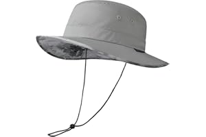 UVSAI UPF 50+ Foldable Sun Hat Patterned Under Brim Bucket Hats for Summer Hiking Fishing Beach Safari Men Women
