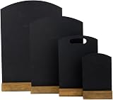Chalkboards UK Table Top Chalkboard with Plinth Rustic Brown A5 23x15x4cm WC125F view 2