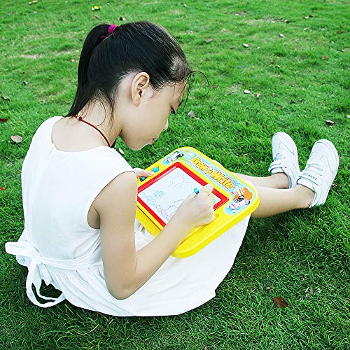 RIZUIEI Magnetic Drawing Board,4 Color Zone Erasable Colorful Magna Doodle Toys Writing Sketching Pad - Boy Girl Painting Learning Birthday Gift Present - Thumbnail 4