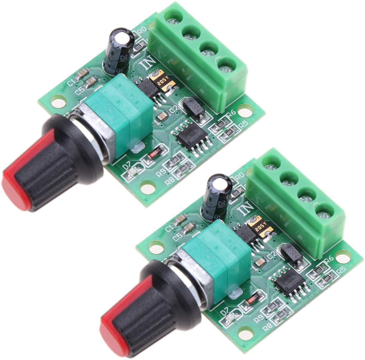 DollaTek 2Pcs RR-PWM-15V Low Voltage Dc 1.8V 3V 5V 6V 12V 2A Motor Speed Controller Pwm