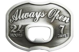 Vintage Always Open Beer Bottle Opener Belt Buckle also Stock in US
