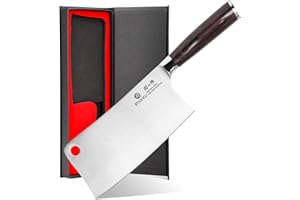 imarku Cleaver Knife 7 Inch Meat Cleaver - SUS440A Japan High Carbon Stainless Steel Butcher Knife with Ergonomic Handle, Ult